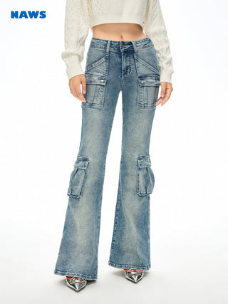 [NAWS] High waist cargo jeans