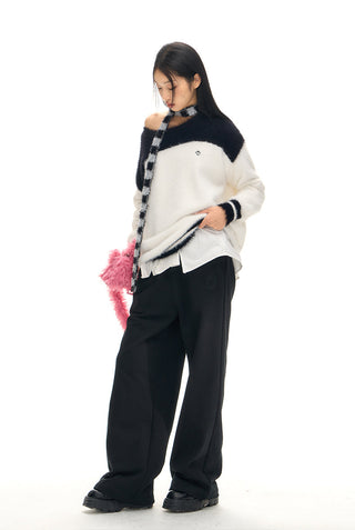 [NAWS] Oversized contrast color sweater