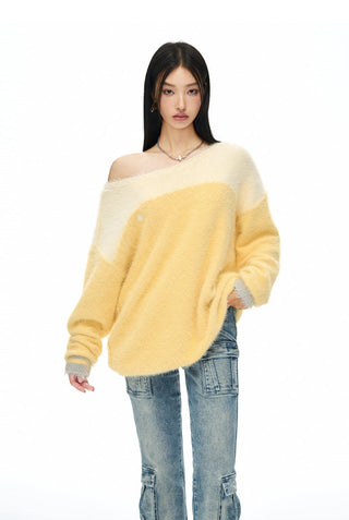 [NAWS] Oversized contrast color sweater