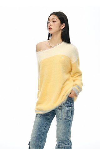 [NAWS] Oversized contrast color sweater