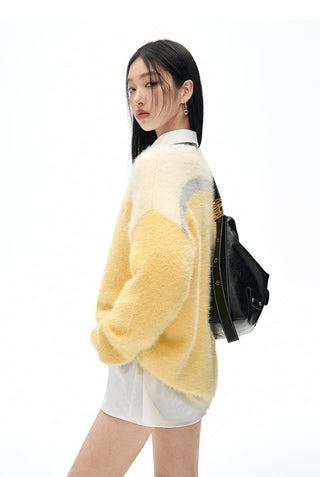 [NAWS] Oversized contrast color sweater