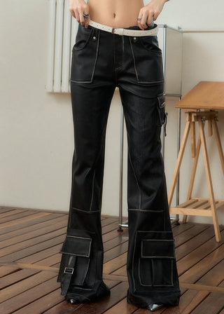 [NAWS] Heavy-duty flared leather pants