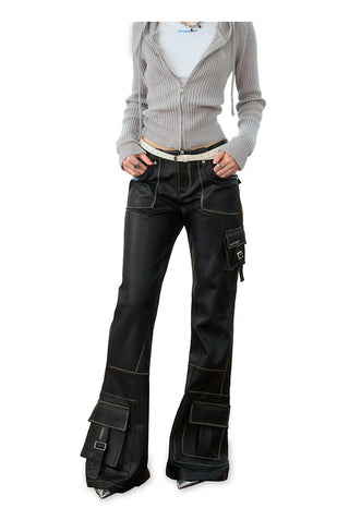 [NAWS] Heavy-duty flared leather pants
