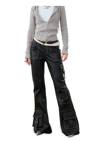 [NAWS] Heavy-duty flared leather pants