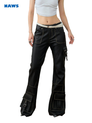 [NAWS] Heavy-duty flared leather pants