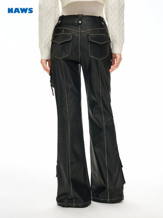 [NAWS] Heavy-duty flared leather pants