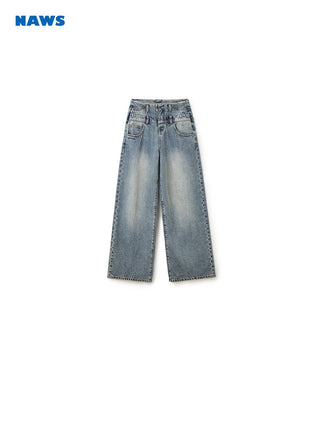 [NAWS] Double Waistband Loose Straight Jeans 2.0