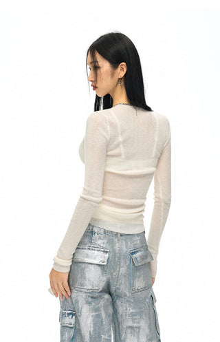 [NAWS] Half-turtleneck slim-fit sweater
