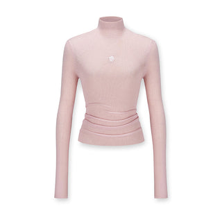 [NAWS] Half-turtleneck slim-fit sweater