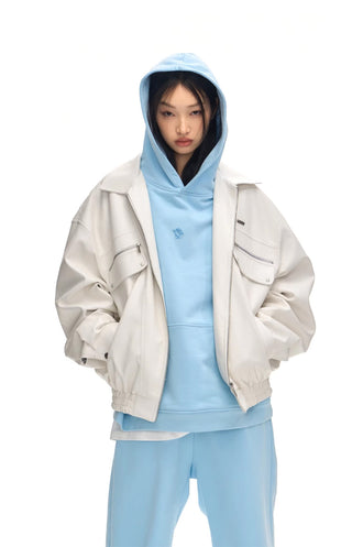 [NAWS] Oversized leather jacket