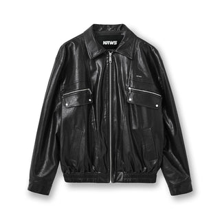 [NAWS] Oversized leather jacket