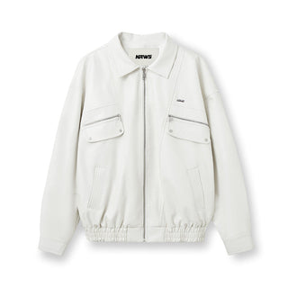 [NAWS] Oversized leather jacket