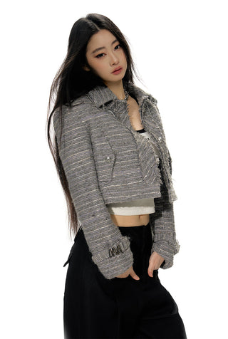 [NAWS] Chic Chain Short Wool-Jacket