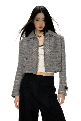 [NAWS] Chic Chain Short Wool-Jacket