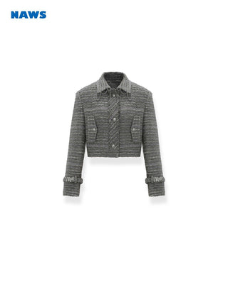 [NAWS] Chic Chain Short Wool-Jacket
