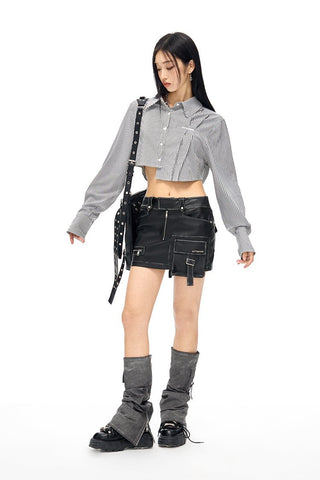 [NAWS] Double zipper dirty wash leg sleeves