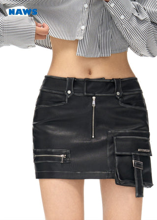 [NAWS] Hand-rubbed leather skirt