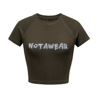 [NAWS] Embroidered cotton crop top