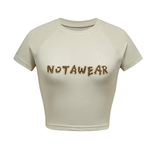 [NAWS] Embroidered cotton crop top
