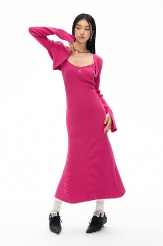 [NAWS] Elastic fishtail wool knitted dress