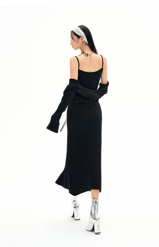 [NAWS] Elastic fishtail wool knitted dress
