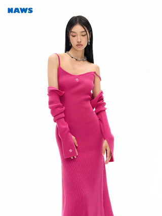 [NAWS] Elastic fishtail wool knitted dress