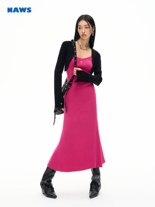 [NAWS] Elastic fishtail wool knitted dress