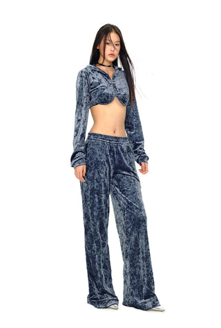 [NAWS] Hooded sweatshirt sweatpants velvet suit