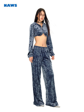 [NAWS] Hooded sweatshirt sweatpants velvet suit