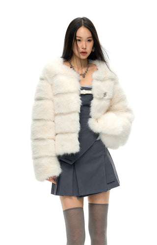 [NAWS] Irregular Stitching Pleated Skirt