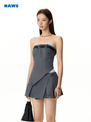 [NAWS] Cotton Waist-tightening Tube Top