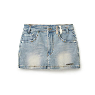 [NAWS] Herringbone pattern denim skirt