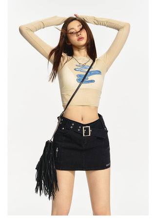 [NAWS] Elastic Waist Long Sleeve T-shirt