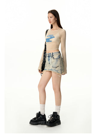 [NAWS] Elastic Waist Long Sleeve T-shirt
