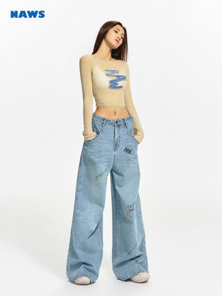 [NAWS] Elastic Waist Long Sleeve T-shirt