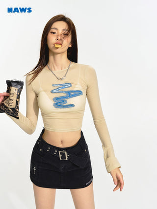 [NAWS] Elastic Waist Long Sleeve T-shirt