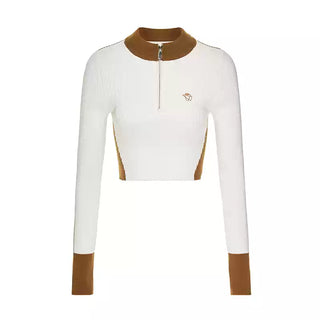 [NAWS] Colorblock Slim Fit Long Sleeve Knit Top