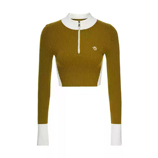 [NAWS] Colorblock Slim Fit Long Sleeve Knit Top
