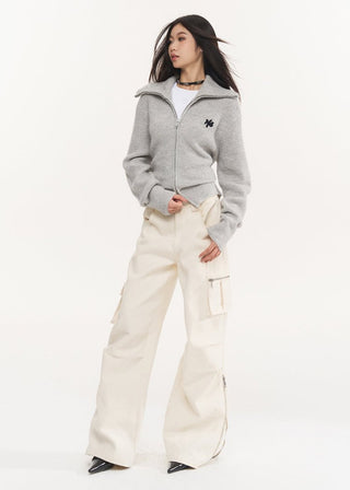 [NAWS] Beige high-waist cargo pants