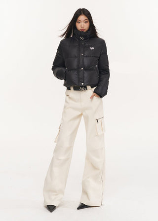 [NAWS] Beige high-waist cargo pants