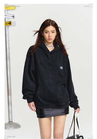 [NAWS] Black cropped hoodie