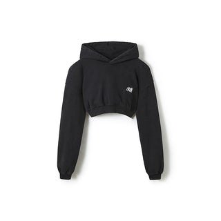 [NAWS] Black cropped hoodie