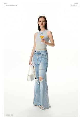 [NAWS] Heavy wear straight torn jeans