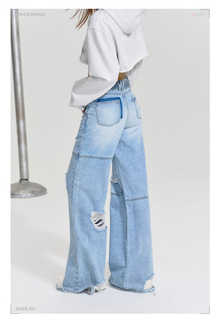[NAWS] Heavy wear straight torn jeans