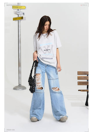 [NAWS] Heavy wear straight torn jeans