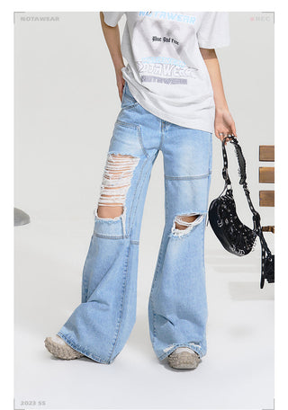 [NAWS] Heavy wear straight torn jeans