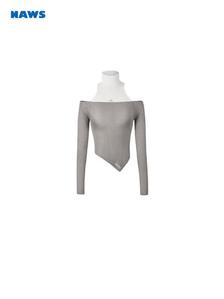 [NAWS] Fake two-piece slim one-shoulder top