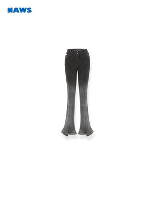 [NAWS] Gradient Side Slit Stretch Denim Pants