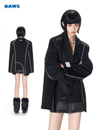 [NAWS] 3M reflective tape wool suit jacket
