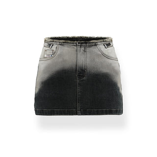 [NAWS] Gradient Denim Short Skirt